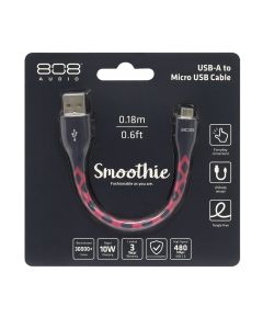 SMOOTHIE Micro 充電傳輸線 18cm綠