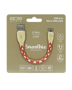 SMOOTHIE  Micro 充電傳輸線 18cm米