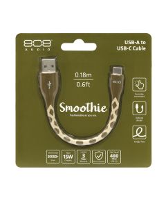 SMOOTHIE Type C 充電傳輸線 18cm綠