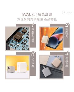 【iWALK】方塊酥快充頭 