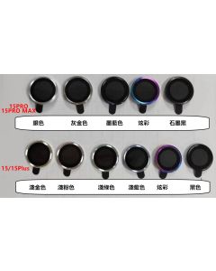 鋁合金〈淺黃〉鏡頭貼 帶板 15/15 PLUS