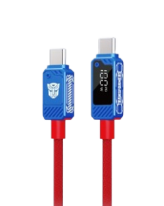 變形金剛  A18 CtoC 快速充電數據線1M100W-藍色