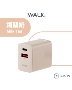 【iWALK】方塊酥快充頭-奶茶色